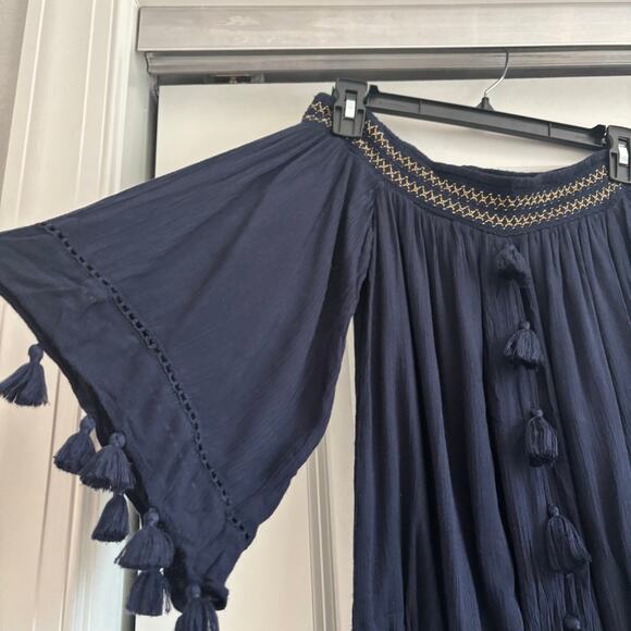 Lilly Pulitzer Women’s Navy Joelle Dress Boho Off The Shoulder Vacation Resort S - Picture 6 of 12